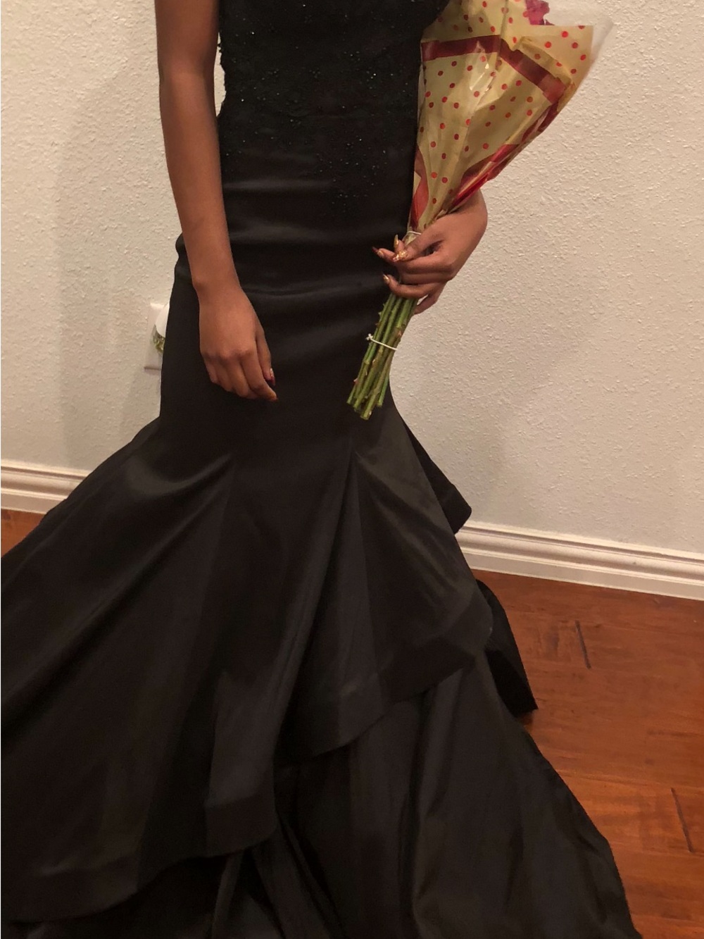 Black Mermaid Prom Dress with Beaded Bodice